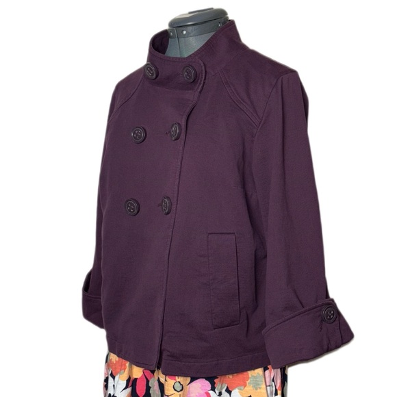 Cabi Terry Topper Coat Women's Size Medium Swing Style plum Purple style 182 - Picture 1 of 16